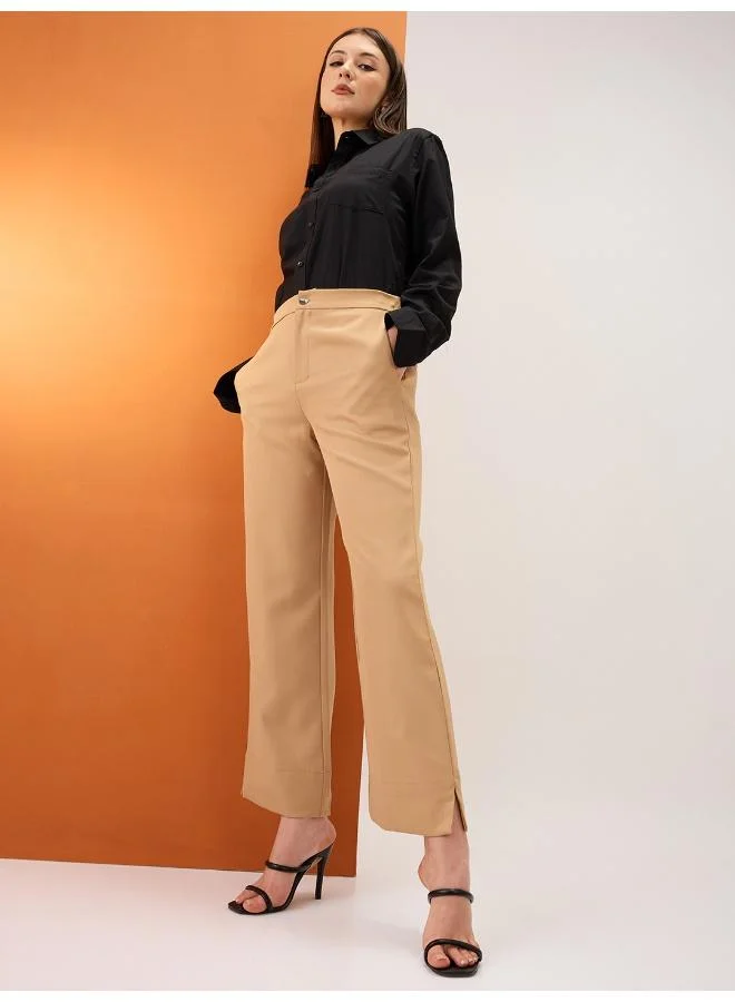 جلو باص بنطلون نسائي جلوبس كاجوال بقصة مريحة وفتحات جانبية