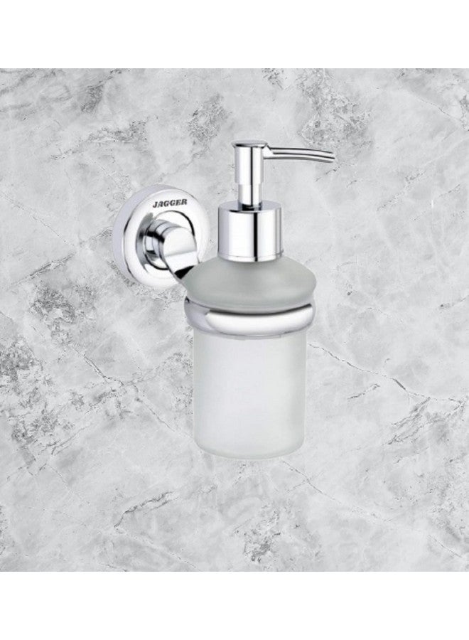 JAGGER JAG255 Wall Mounted Liquid Glass Soap Dispenser/Shampoo Conditioner Holder/Handwash Dispenser/for Wash Basin/Bathroom/Living Room/Hotel/Home/Office (Chrome Finish) - Image 2