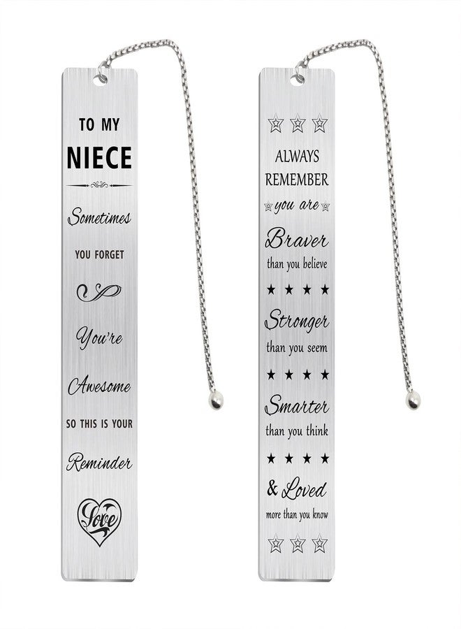 Jzxwan Niece Bookmark from Aunt Uncle, Love My Niece Birthday Wedding Gifts - Image 1