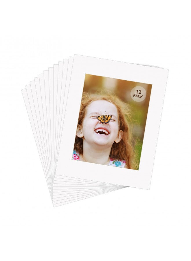 ZBEIVAN 11x14 White Picture Mats with Core Bevel Cut Frame Mattes for 8x10 Pictures - Pack of 12 - Image 2