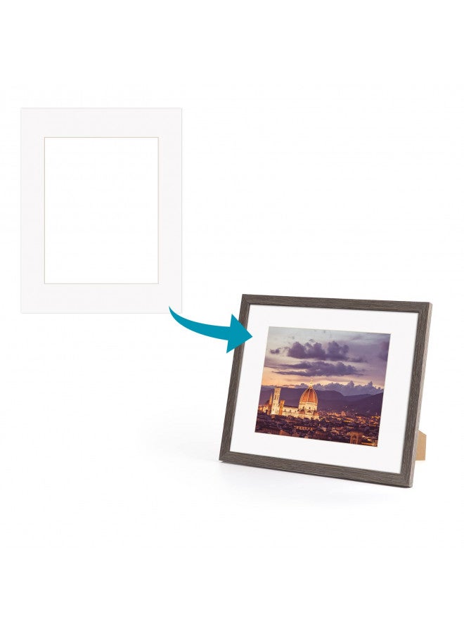 ZBEIVAN 11x14 White Picture Mats with Core Bevel Cut Frame Mattes for 8x10 Pictures - Pack of 12 - Image 4