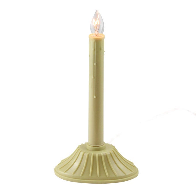 95 Single Yellow Ivory Candolier Christmas Indoor Candle Lamp Clear C7 Light