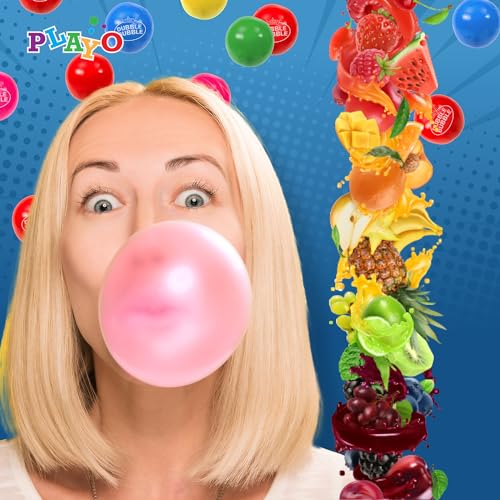 PlayO آلة جومبال للأطفال 8.5" - آلة جومبال تعمل بالعملات و بنك ألعاب - موزع حلوى يتضمن 85 كرة جومبال - هدية رائعة لموزع الحلوى للأطفال من الفتيات والفتيان (أحمر) - Image 5