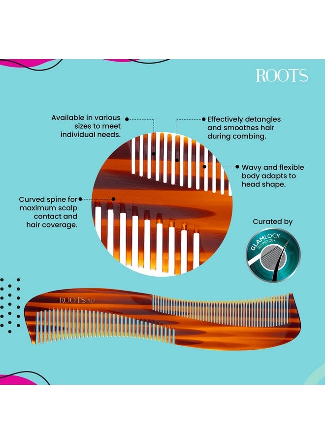 Roots Roots - Yoga Combs - Damage Free Wet And Dry Hair Comb - For Man And Woman - YC7 - Image 2
