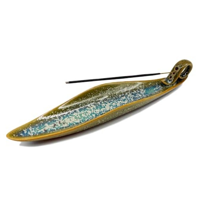 9" White Porcelain Incense Holder with 3 Holes - Perfect for Spa, Meditation, Yoga, Home & Office
