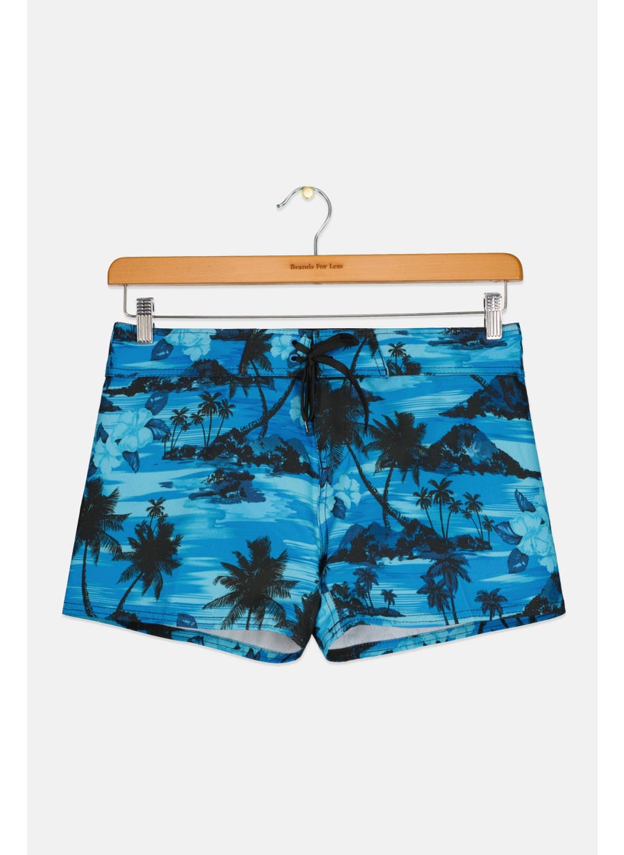 Burnside - Women Allover Print Board  Shorts, Blue Combo - Image 1