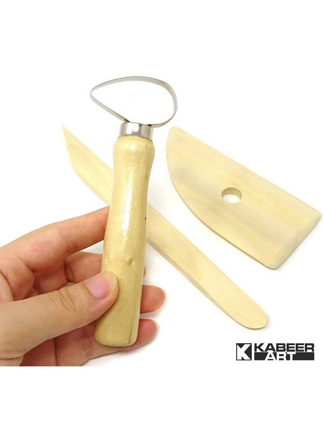 KABEER ART Pottery Tool Kit with Sponge (Beige) - 8 Pieces - Image 5