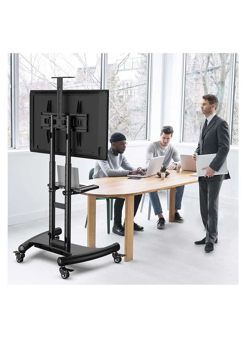 Premium Heights adjustment Tv stand Up To 1220mm 2130mm TV stand with wheels for 32 to 70 inch LED,LCD Led Flat& curved Tvs,Height Aadjustable tv cart - Image 3