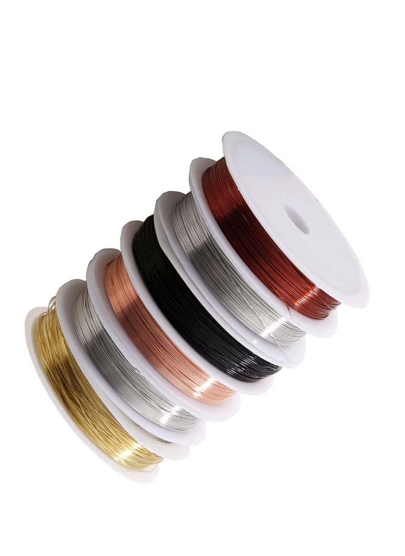 Grab Mantra - 6 Pack Copper Craft Jewelry Beading Wire For Bracelet Necklaces Making Supplies - Image 1