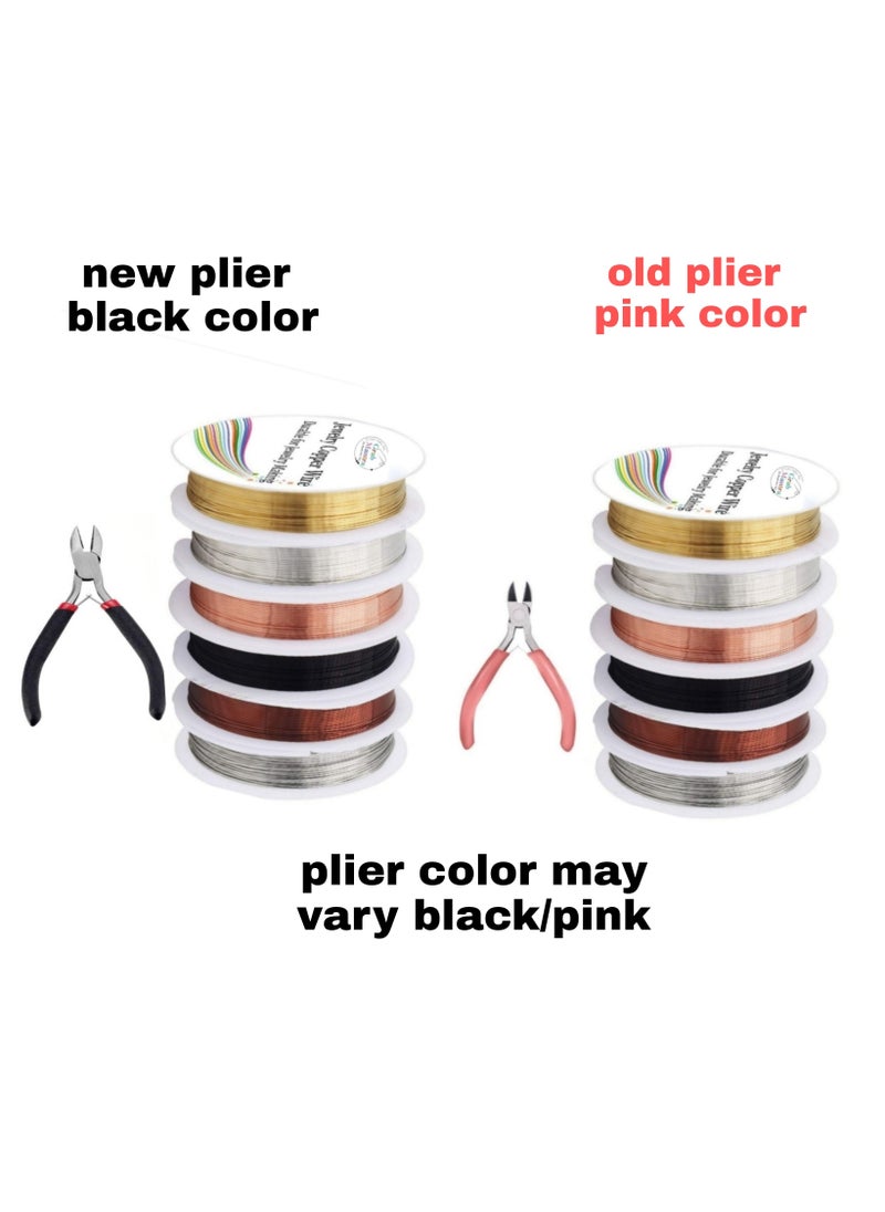 Grab Mantra - 6 Pack Copper Craft Jewelry Beading Wire For Bracelet Necklaces Making Supplies - Image 1