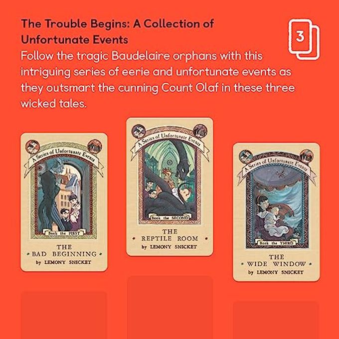 YOTO The Trouble Begins: A Collection of Unfortunate Events by Lemony Snicket  3 Kids Audio Cards for Use with Player & Mini All-in-1 Audio Device, Screen-Free Listening & Fun Stories, Ages 6+ - Image 5