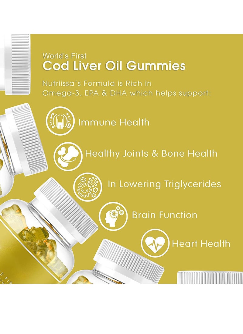 السطر الأول زيت السمك، أوميغا 3 EPA+DHA، نكهة الليمون، دعم صحة الدماغ، مكمل غذائي 100 ملغ، 60 علكة  - Image 4