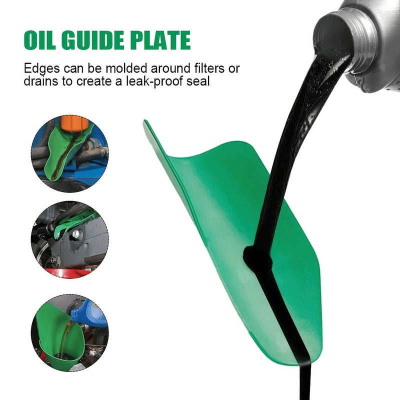 Dark Blue Flexible Oil Guide Board For Car Motorcycle Oil Change Bending Leak Proof Guide Plate Industrial Equipment Oil Collection Funnel Tool - Image 5