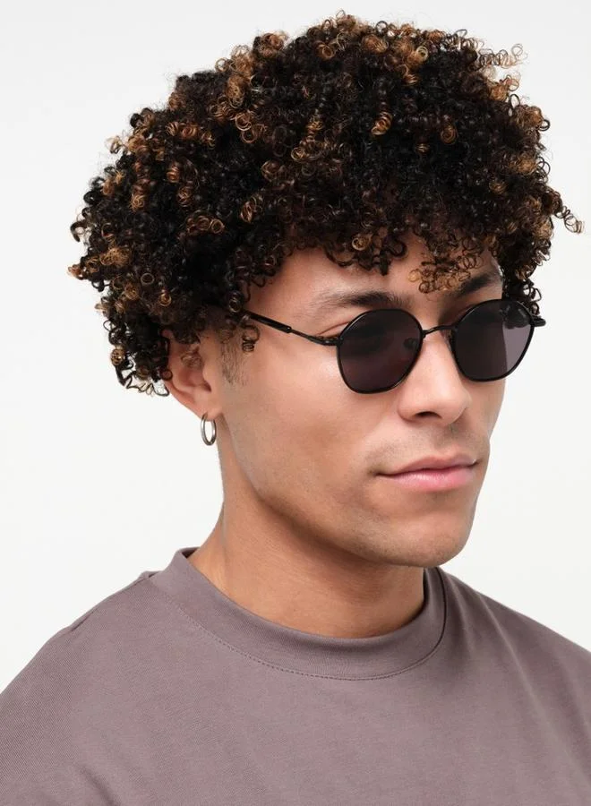 بلاك أوت BlackOut Unisex Shimmer Round Sunglasses
