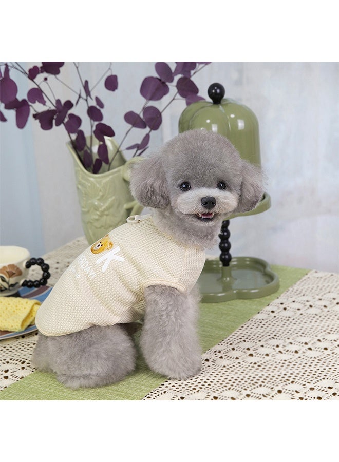 HY Cute Dog Clothes, Breathable And Soft Dog Clothes, Pet Pullovers, Puppy And Cat Clothes, Spring And Summer Breathable Clothing, Thin (L Size)  - Image 3