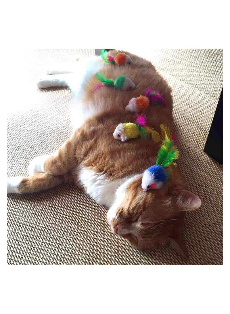 MissTiara 24 قطعة من ألعاب القطط، ألعاب القطط الصغيرة، ألعاب القطط التفاعلية للقطط الداخلية، نفق القطط، عصا تشويق متنوعة مع ريش، ألعاب القطط للقطط الصغيرة، سمكة النعناع البري، الفئران، الكرات لمحبي الحيوانات الأليفة القطط - Image 2