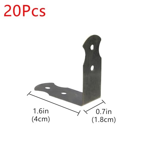 Geesatis 1.6" X 0.7" Set of 20 Right Angle Decorative Corner Protector Box Edge Cover Bracket, with Mounting Screws, Iron, Bronze - Image 2