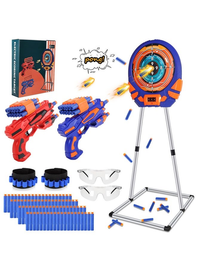 fibevon - Shooting Target For Nerf W/Toy Guns And Foam Darts, Upgrade Digital Shooting Game With Touch Screen Practice Target, Electronic Scoring Targets For Nerf Gun For Kids Aged 5 -13 Boys, Girls - Image 1