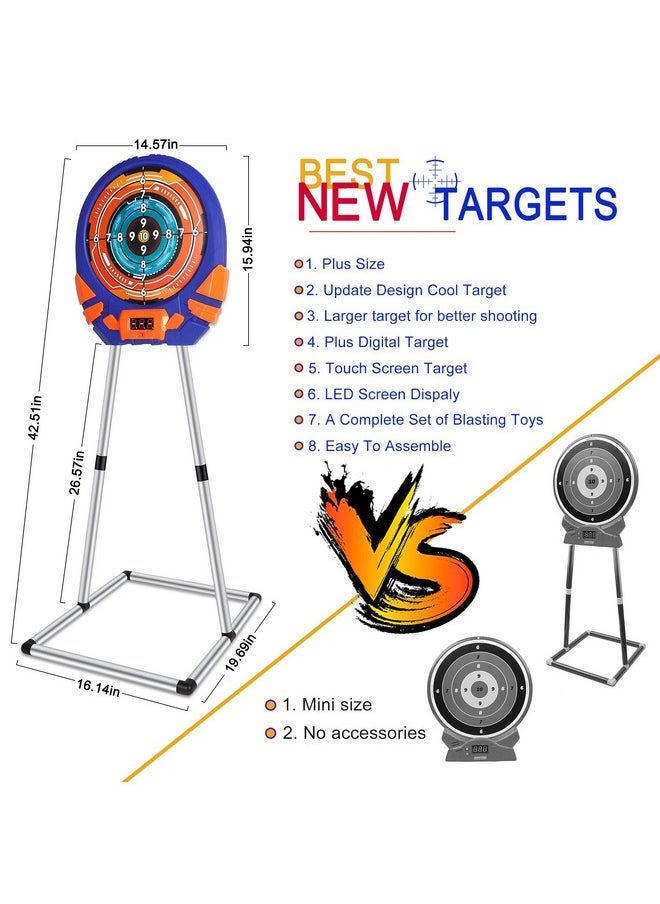 fibevon - Shooting Target For Nerf W/Toy Guns And Foam Darts, Upgrade Digital Shooting Game With Touch Screen Practice Target, Electronic Scoring Targets For Nerf Gun For Kids Aged 5 -13 Boys, Girls - Image 1