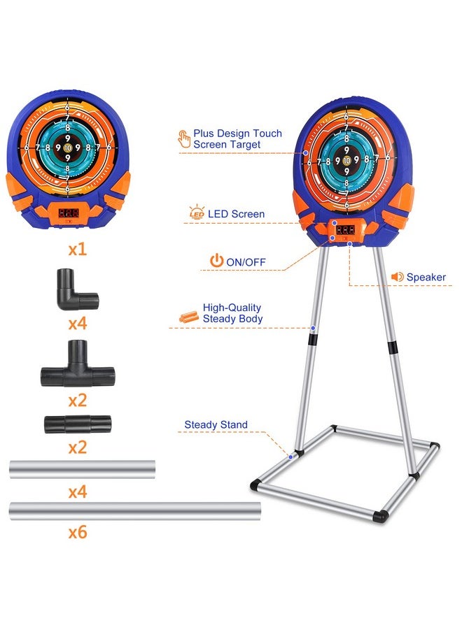 fibevon - Shooting Target For Nerf W/Toy Guns And Foam Darts, Upgrade Digital Shooting Game With Touch Screen Practice Target, Electronic Scoring Targets For Nerf Gun For Kids Aged 5 -13 Boys, Girls - Image 1