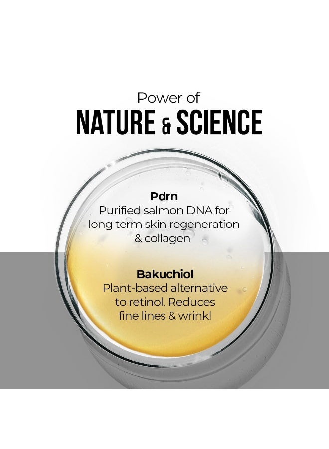 Dr. Sheth's Bakuchiol & Pdrn Ampoule Serum | 3000 PPM PDRN, 0.1% Retinol | Firms & Plumps Skin | Reduces Fine Lines & Wrinkles | Improves Skin Texture | Non-Irritating | For Men & Women | All Skin Type | 30 ml - Image 3