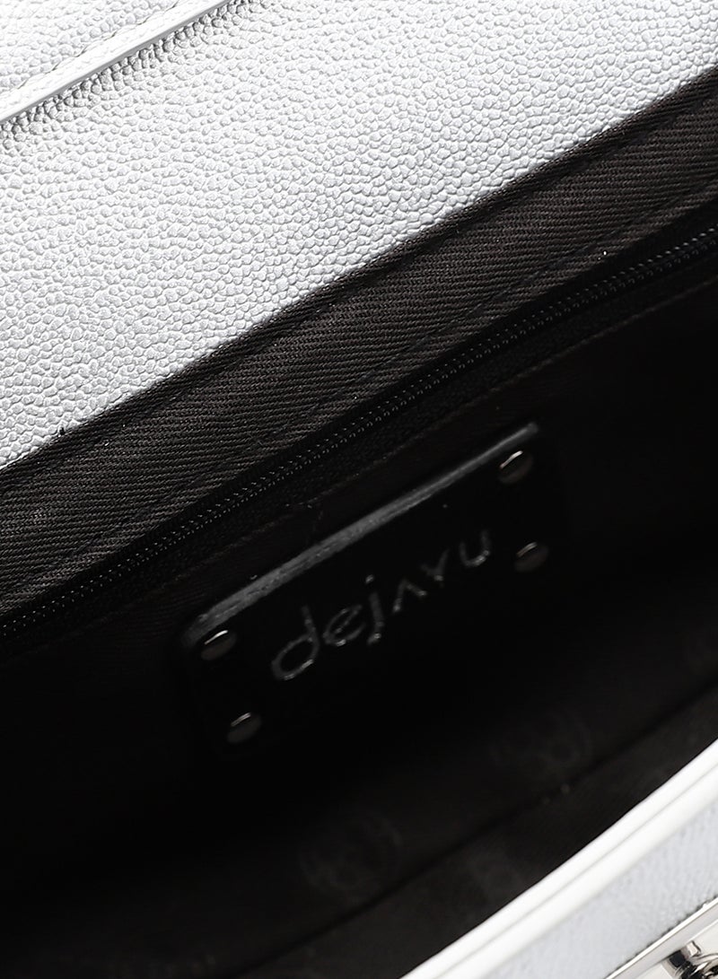 Dejavu Women's Crossbody Bag-OYE-DJTX-006-Silver - Image 4