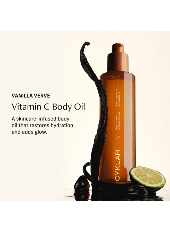 CYKLAR Vitamin C Body Oil for Women and Men. Moisturizing Vanilla Verve Scented Body Serum for Glowing Skin. Nourishing, Hydrating After-Shower and Bath Skin Care Moisturizer, 4.2 Fl Oz - Image 2