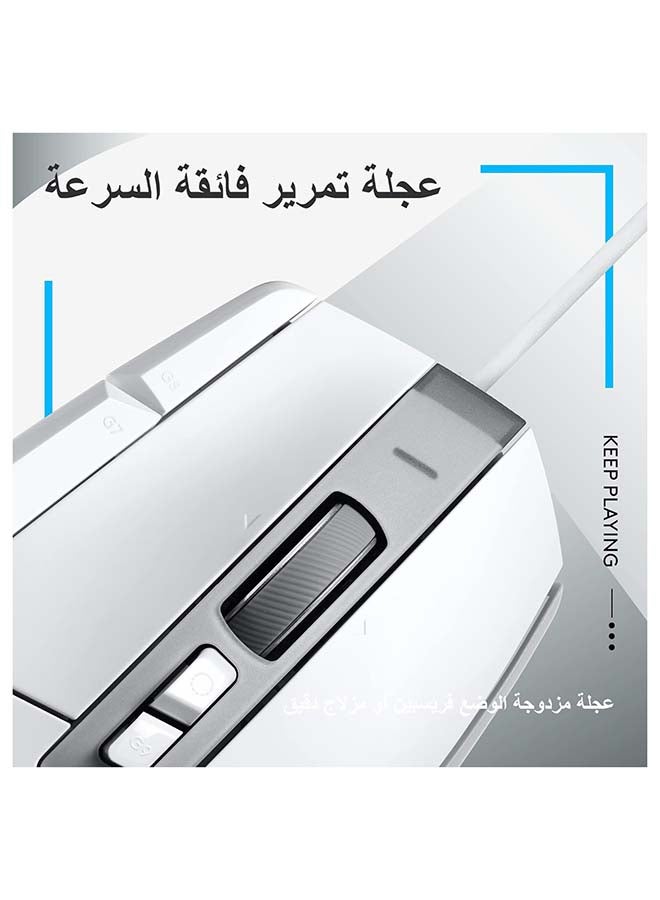Logitech G502 X Wired Gaming Mouse - LIGHTFORCE hybrid optical-mechanical primary switches, HERO 25K gaming sensor, compatible with PC - macOS/Windows - White - Image 3
