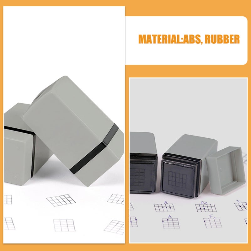 3pcs Guitar Chord Stamper Small Chord Stamp Ukulele Chord Seal Stamp Handheld Chord Stamper Ink Stamp Convenient Guitar Chord Rubber Stamp - Image 5