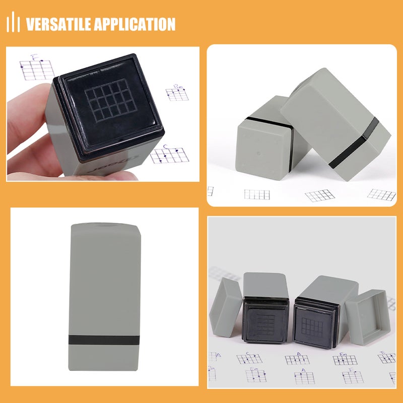 3pcs Guitar Chord Stamper Small Chord Stamp Ukulele Chord Seal Stamp Handheld Chord Stamper Ink Stamp Convenient Guitar Chord Rubber Stamp - Image 3