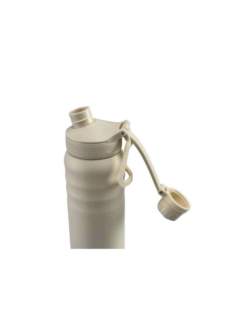 Hans Larsen Cento Double-Walled Stainless Steel Vacuum Flask 720ml Hot And Cold Insulated Sports Water Bottle, Leak-Proof Lid with Carry Loop, Durable Travel Flask for Daily Use - Sandstone - Image 3