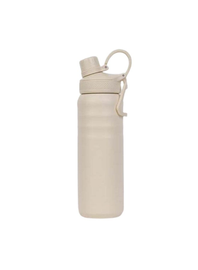 Hans Larsen Cento Double-Walled Stainless Steel Vacuum Flask 720ml Hot And Cold Insulated Sports Water Bottle, Leak-Proof Lid with Carry Loop, Durable Travel Flask for Daily Use - Sandstone - Image 1