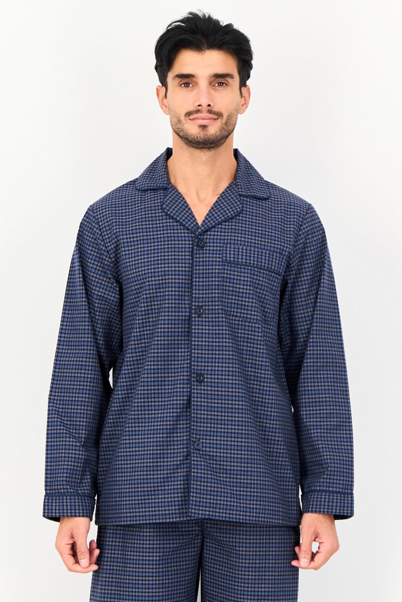 English Laundry Men 2Pcs Gingham Pattern Top And Pyjama Sleepwear Set, Multicolor - Image 3