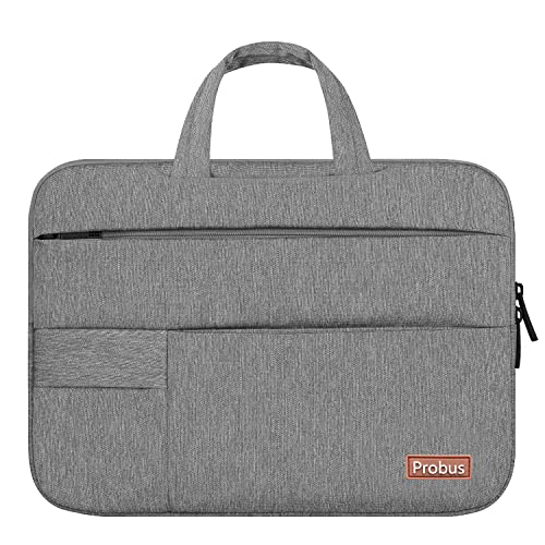 Probus 15.6 Inch Laptop Sleeve Briefcase Notebook Case Cover Handbag Business Office Travel Bag(Grey) - Image 1