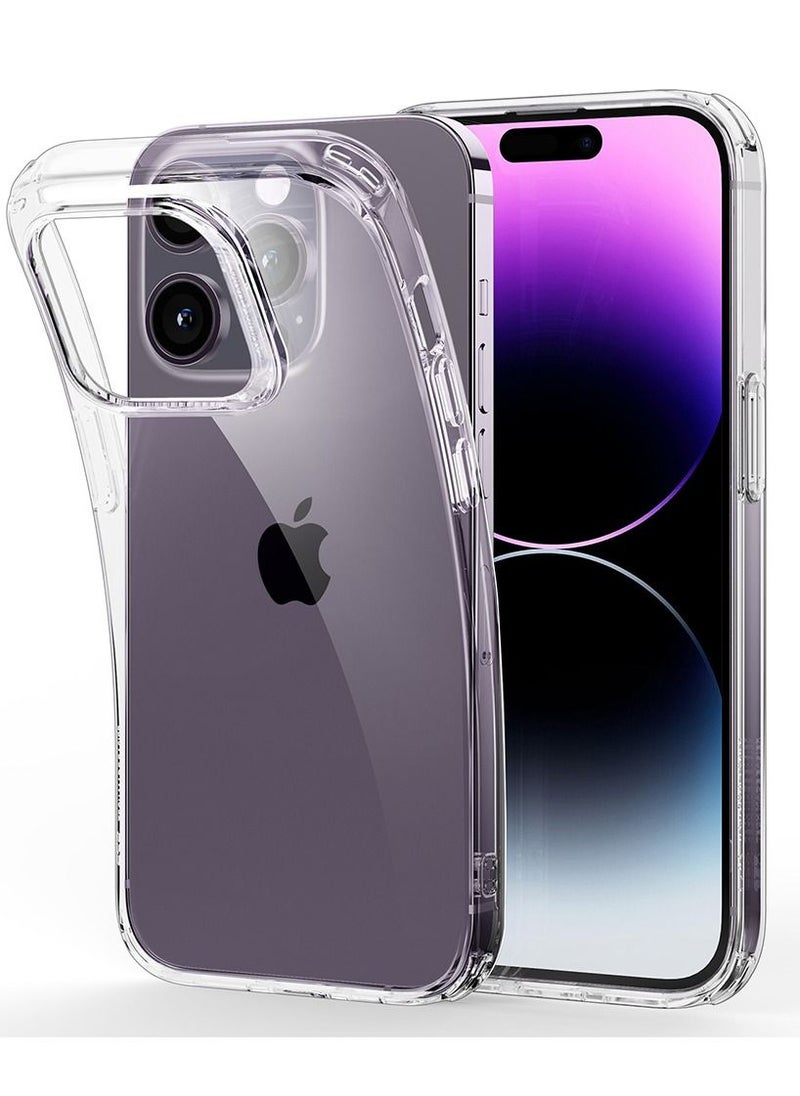 esrgear ESR Clear Case Compatible with iPhone 14 Pro Case, Shockproof Thin Silicone Cover, Yellowing-Resistant Slim Transparent TPU Phone Case, Project Zero Series, Clear  - Image 1