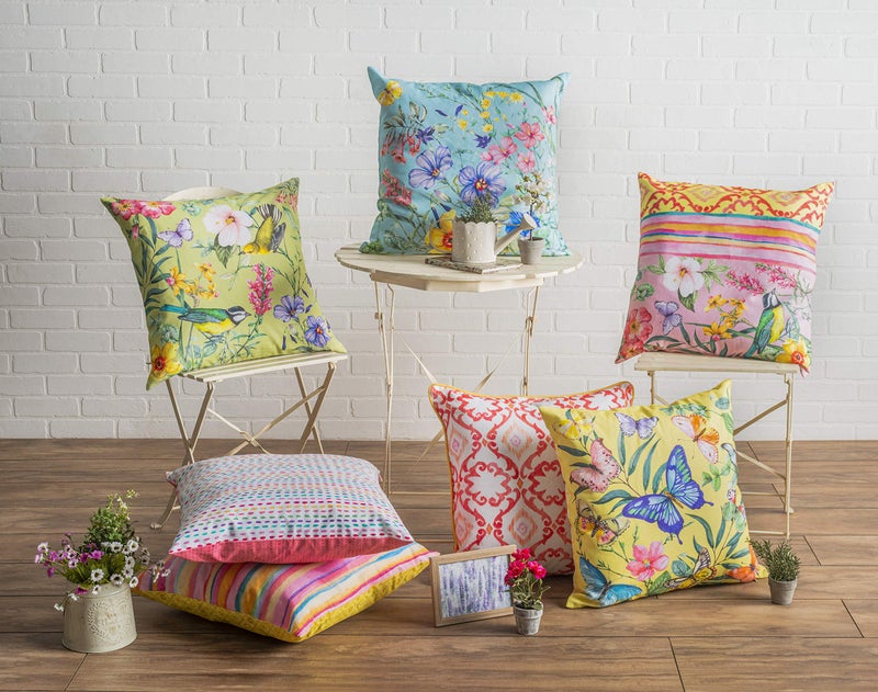 ميزون دي هيرمين Maison D 'Hermine Jouy Paradis - Gray 100 ٪ Cotton Decorative Palow Cover for Couch Sofa Cushion يغطي غرفة المعيشة غرفة نوم (18 "" x18 ") - Image 5