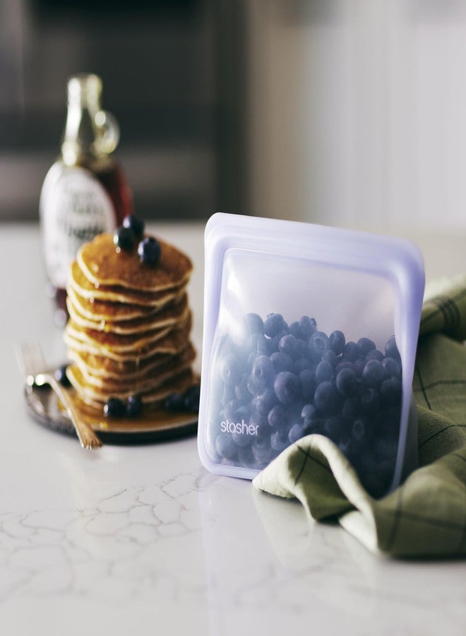 Stasher Premium Silicone Reusable Food Storage Stand-Up Mini Bag, Pink, Microwave, Sous Vide, Dishwasher, Oven and Freezer Safe, BPA Free, Leak-free, Eco-friendly, 28 Oz - Image 3