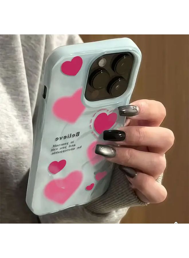 Phone Case For iPhone 13 Pro Mixed Color 1 Glossy Finish Shockproof Soft Cover With Lip Gloss Holder Bling Design Cute Cartoon Pattern Trendy Protective Cover Fashion Accessory Gift For Her - Image 5