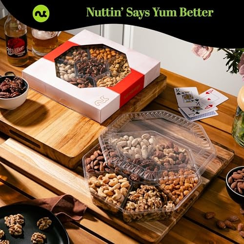 NUT CRAVINGS - Thanksgiving Mixed Nuts Gift Basket in Red Gold Box (7 Assortments, 1 LB) Holiday Xmas Christmas Food Arrangement, Healthy Snack Care Package, Food Assortments - Image 2