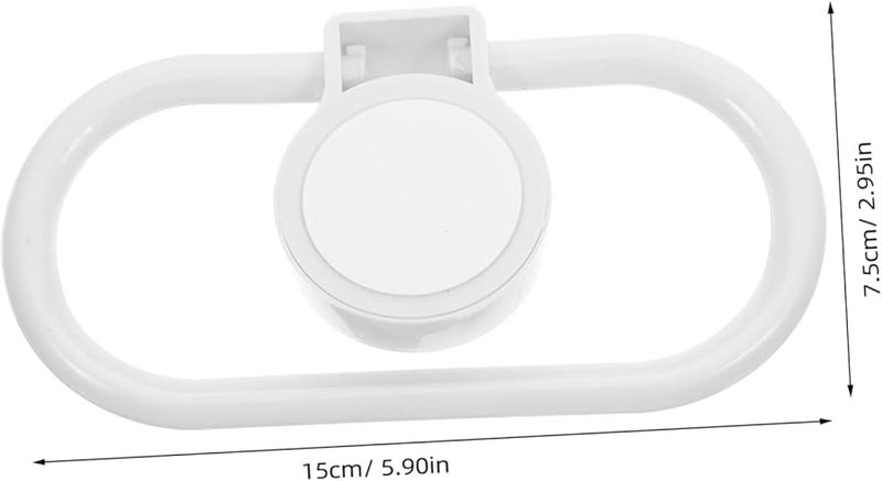 White Self Adhesive Towel Ring 3PCS No Drilling Bathroom Wall Mount Hand Towel Rack - Image 3