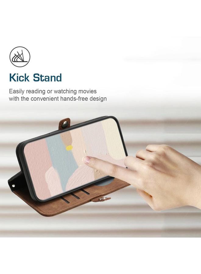 S-TOP Case For Honor 400 Lite Side Buckle Double Fold Hand Strap Leather Phone Case - Image 5