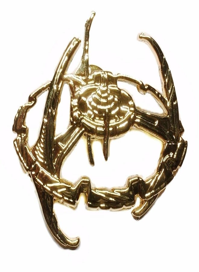 ستار تريك دبوس معدني ذهبي اللون مستوحى من محطة الفضاء ديب سبيس ناين الكلاسيكية من سلسلة الخيال العلمي تريك