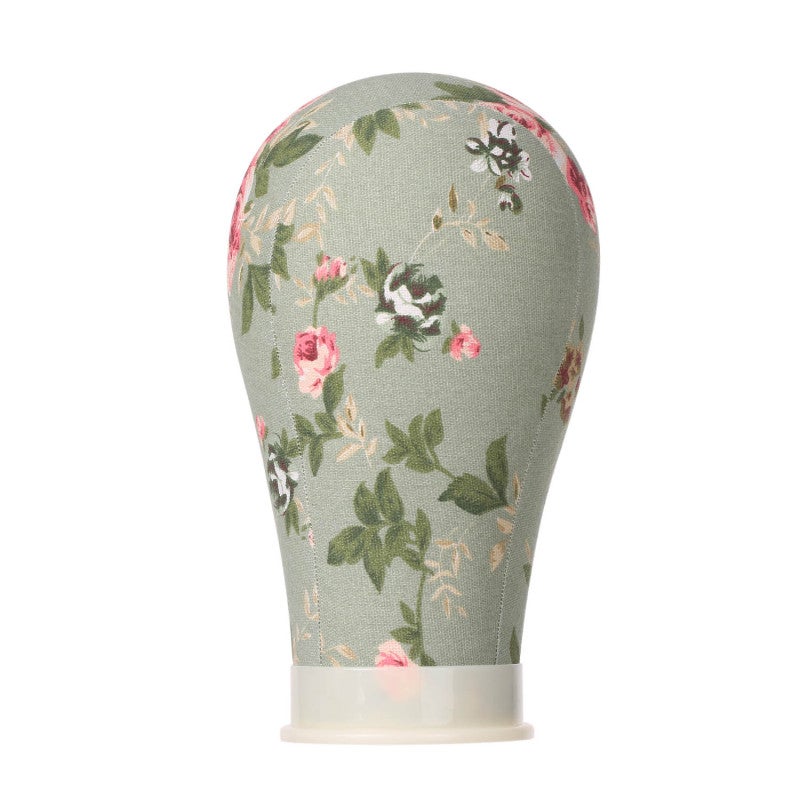 Canvas Block Head 21" Lightweight Durable Design - With 50 T-pins Mounting Holes Mannequin Head for Wig Making Styling Display Home Practice - Image 5