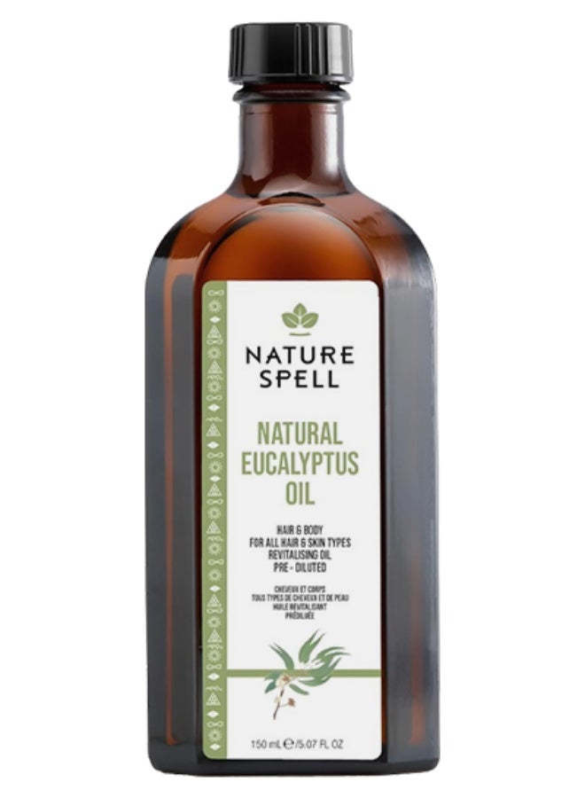 Nature Spell 6 Pieces Natural Eucalyptus Hair And Body Oil For All Hair And Skin Types Evitalising Oil Pre Diluted 150ml - Image 2