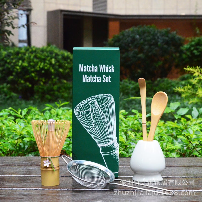 Christmas Gift Matcha Set With Matcha Tools, Tea Ceremony Matcha Whisk, Tea Spoon, Tea Stirrer 304 - Image 1