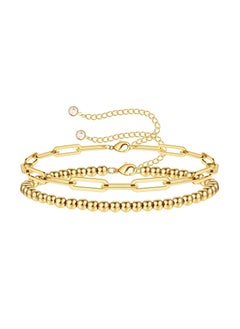 KAAF CREATIONS Kaaf Creations 18K gold plated Stainless steel bracelet for Women and Girls, Intensity, 17 & 18+5 cm Length,Waterproof,Hypoallergenic,long lasting and does not tarnish.  - Image 1