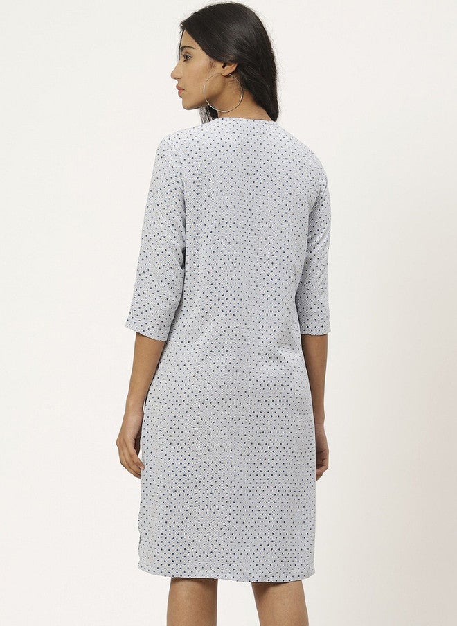 Rue Collection فستان A-Line بنقشة البولكا دوت للنساء - Image 4
