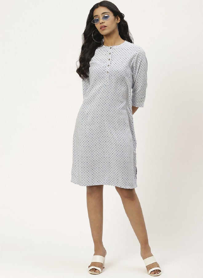 Rue Collection فستان A-Line بنقشة البولكا دوت للنساء - Image 5