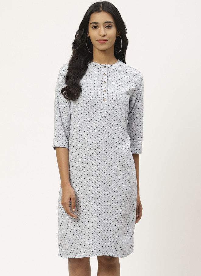 Rue Collection فستان A-Line بنقشة البولكا دوت للنساء - Image 1