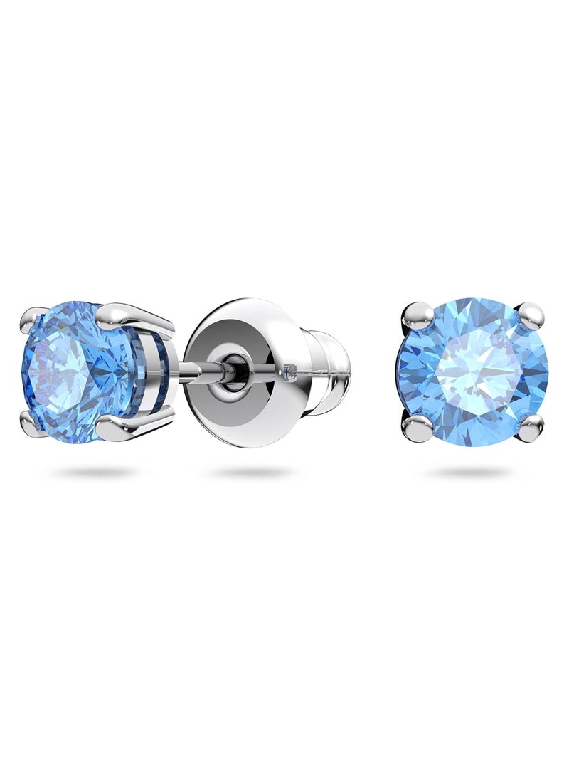 SWAROVSKI - Swarovski Una set Round cut, Blue, Rhodium plated - Image 1